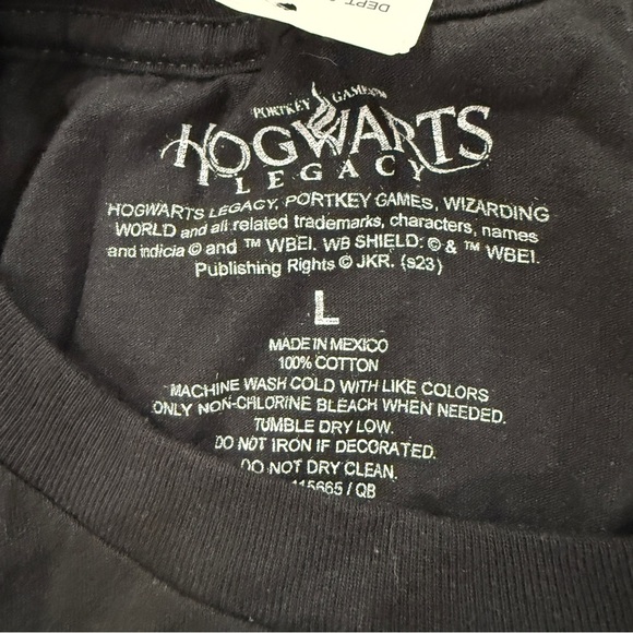 NWT Harry Potter Hogwarts Legacy Black T-Shirt Size Large - Picture 4 of 6